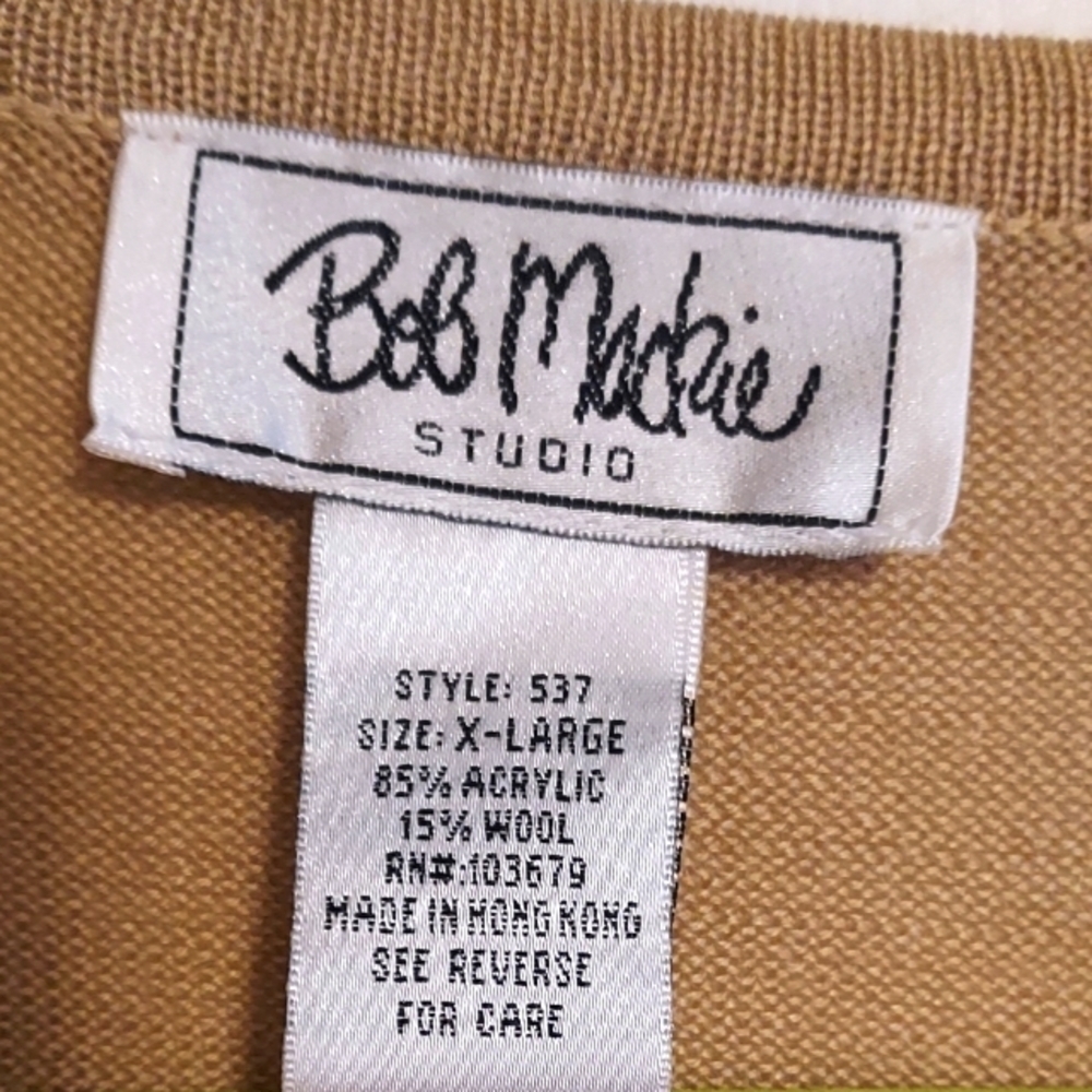 bob Mackie Autumn Wool Blend Sweater Cardigan XL - Picture 4 of 5